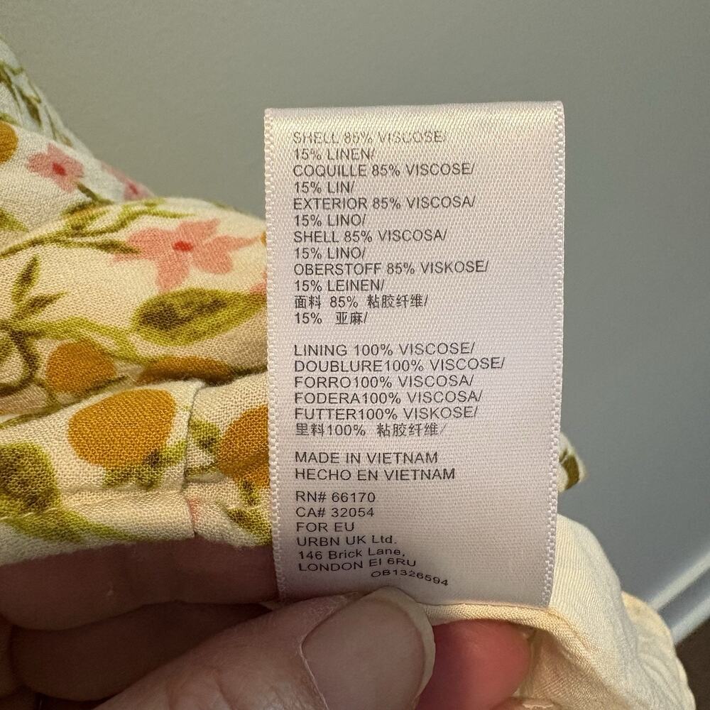 Urban Outfitters M Bloom Dainty Smocked‎ Minidress Sundress Feminine Low Cut - Picture 16 of 16